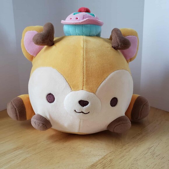 Smooshy Mushy Felina Deer Plush 8" – Cupcake Hat Super Soft Toy VGUC - Picture 1 of 7